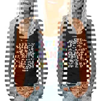 Happiest Grammy On Earth Family Trip Squad Groovy Grandma Women Tank Top | Mazezy