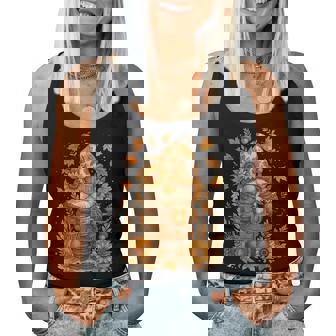 Happy Fall Y'all Gnome Pumpkin Autumn Thanksgiving Women Women Tank Top - Seseable