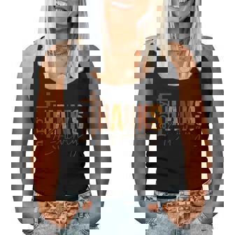 Happy Thanksgiving Holiday Christian Family Women Tank Top | Mazezy