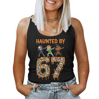Haunted By 6-7 Halloween Skeleton Dabbing Meme Women Women Tank Top | Seseable CA