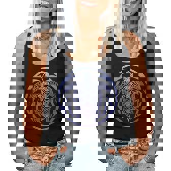 Hawaiian Maori Sun Sea Turtle Tribal Women Tank Top | Seseable FR
