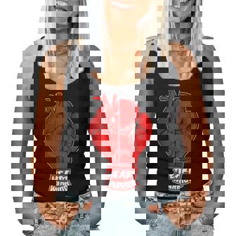 Heart Warrior Heart Disease Awareness Month Go Red Women Tank Top | Mazezy