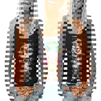 Hippie Disfraz De Fiesta De Los Años 70 Y 60 Groovy Panda Hippie Camiseta sin mangas para mujer - Regaloses