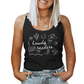 Howdy English Teacher Cowgirl Cowboy Ela Teaching Student Women Tank Top | Mazezy