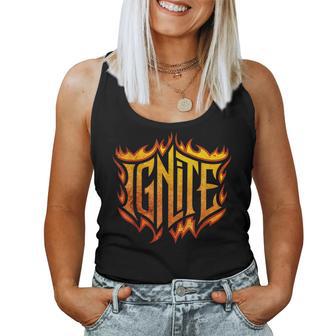 Ignite Motivational Flames Fireman Firefighter Women Women Tank Top | Seseable UK