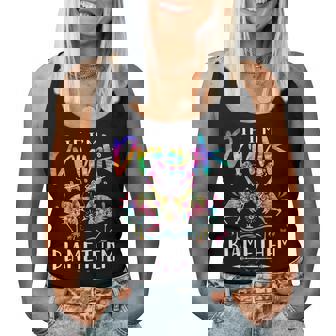 If I'm Drunk Blame Them Drink Friend Flamingo Floral Tie Dye Women Tank Top | Mazezy