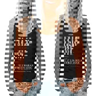 Italian Wife Definition For Italian Women Women Tank Top | Mazezy