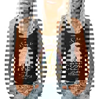 It's My 7Th Golden Birthday Rainbow 7 Year Old Bday Girls Women Tank Top | Seseable UK