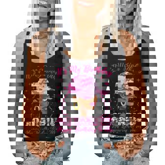 It's My Birthday Aquarius Black Woman Pink Camo Women Tank Top | Mazezy