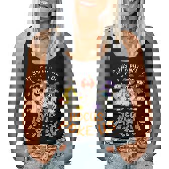 It's Just A Bunch Of Hocus Poke-Us Nurse Witch Halloween Women Tank Top - Seseable