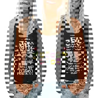 Jesus Is My Jam And Im Here To Spread Christian Bible Verse Women Tank Top - Monsterry