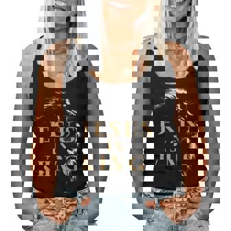 Jesus Is King Lion Of Judah Christian Faith Women Tank Top | Mazezy