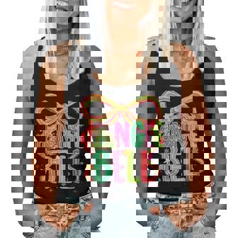 Jingle Bells Coquette Bow Merry Christmas Tree Girl Women Women Tank Top | Seseable CA