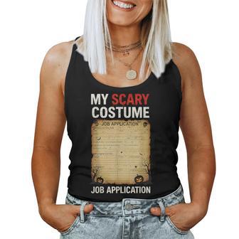 Job Application Costume Scary Halloween Costumes For Girls Women Tank Top - Monsterry