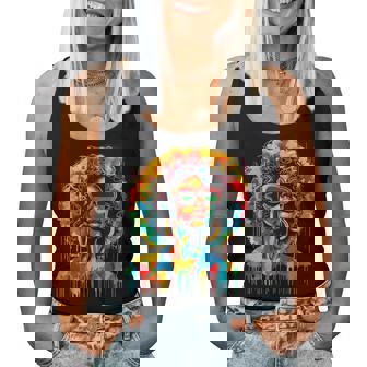 Junenth Black Queen Afro African Melanin Dripping Women Tank Top - Thegiftio