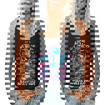 Just A Girl Who Loves Dragons And Books Dragon Women Tank Top | Mazezy