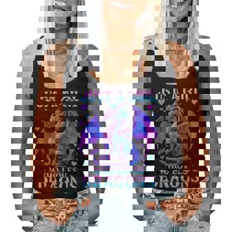 Just A Girl Who Loves Dragons Dragon Women Tank Top - Monsterry