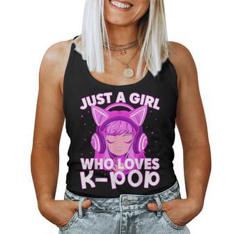 Just A Girl Who Loves K-Pop Korean Listening Kpop Lovers Women Tank Top | Seseable UK