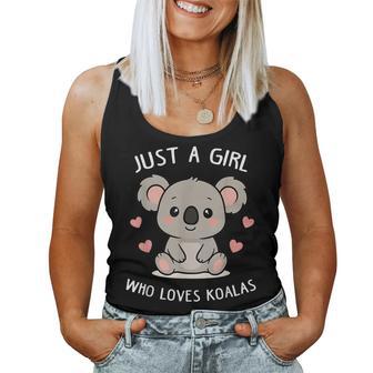 Just A Girl Who Loves Koalas Cute Koala Women Women Tank Top | Seseable UK