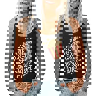 Just A Girl Who Loves Popcorn Women Tank Top | Seseable CA