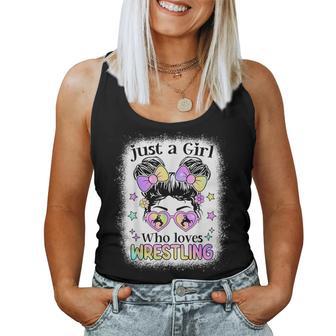 Just A Girl Who Loves Wrestling Wrestler Wrestle Women Tank Top - Thegiftio UK
