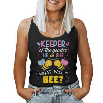 Keeper Of Gender He Or She What Will It Bee Gender Reveal Women Tank Top - Thegiftio UK