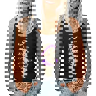 Kewpie Baby Angel Flower Girl Women Tank Top | Mazezy