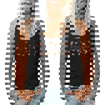 Kindergarten Teacher Pumpkin Autumn Leaves Kinder Team Fall Women Tank Top - Seseable