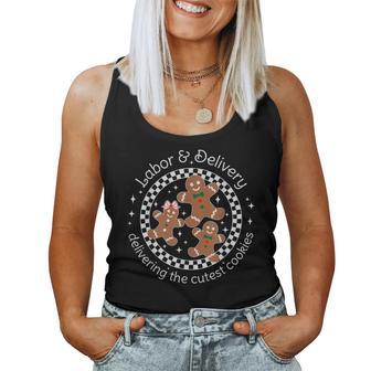 Labor And Delivery Nurse Christmas Gingerbread Man Ob Doula Women Tank Top | Mazezy