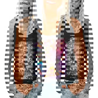 Láser Ojos Espaciales Llamaobre Perezoso Dinosaurio Camiseta sin mangas para mujer - Regaloses