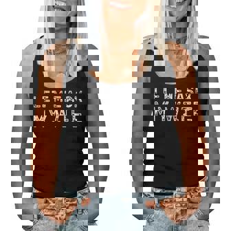 Let Me Ask My Wife ay Husband Life ユーモア レディースタンクトップ - Kawaiitshirt