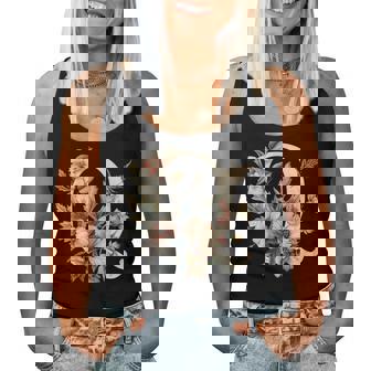 Lettre Qintage Floral Rose Fleurs Noir Débardeur pour femme - Cadeauxyz