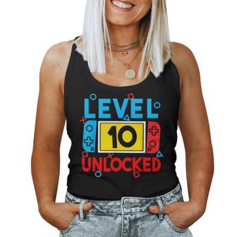Level 10 Unlocked Gamer 10Th Birthday Video Game Boys Girls Women Tank Top - Thegiftio UK