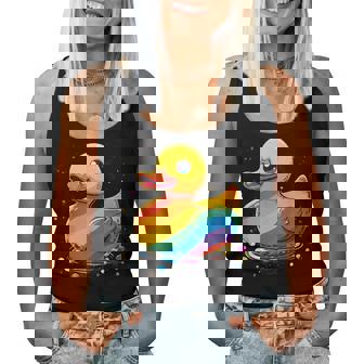 Lgbt Lgbtq Rainbow Lgbt Parade Rubber Duck Gay Pride Month Women Tank Top - Thegiftio