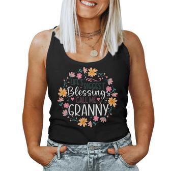 Life’S Biggest Blessings Call Me Granny Floral Women Tank Top - Monsterry