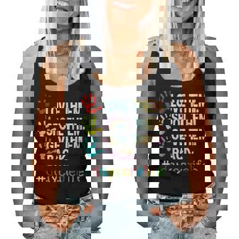 Love Daycare Provider Childcare Teacher Tie Dye Women Tank Top | Seseable CA