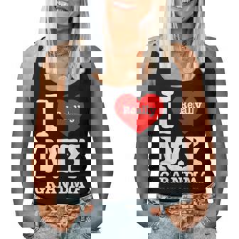 I Love My Grandma I Heart My Grandma Women Tank Top | Mazezy