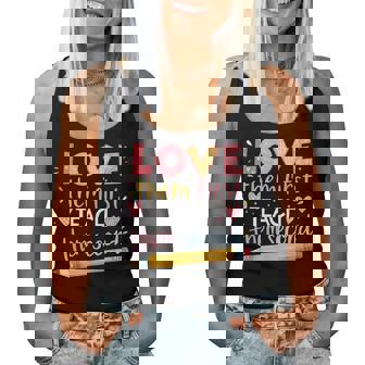 Love Them Teach Them Second Motivational Teacher Educator Women Tank Top - Monsterry