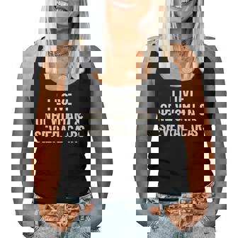 I Love One Woman And Several Cars Car Enthusiast Women Tank Top | Seseable CA