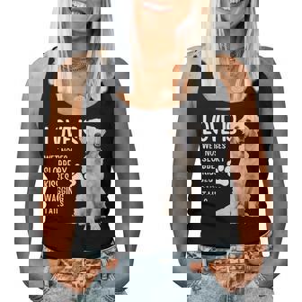 Love Is White English Cream Golden Retriever Mom Dog Puppy Women Tank Top - Thegiftio