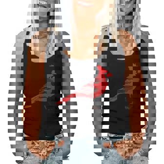 Lovely Northern Cardinal Bird Red Cardinal In Pocket Women Tank Top | Mazezy