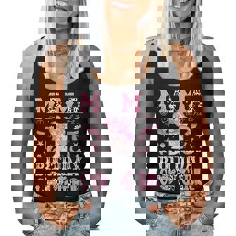 Mama Of The Birthday Cow-Girl Pink Disco Rodeo Western Women Tank Top - Thegiftio