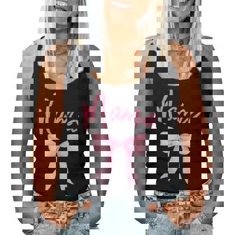 Mama Of The Birthday Girl Pink Coquette Bow Family Matching Women Tank Top | Seseable FR