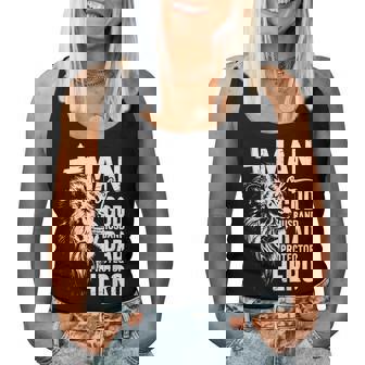 Man Of God Dad Protector Hero Christian Father's Day Women Tank Top | Seseable FR