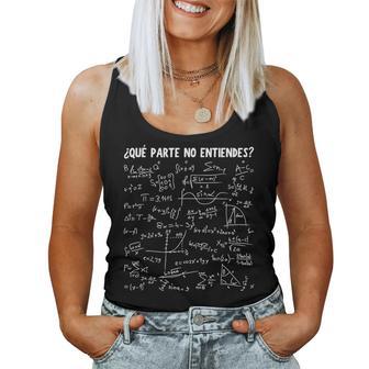 Mathematics What Part Do You Not Understand Teacher Mathematics Camiseta sin mangas para mujer - Regaloses