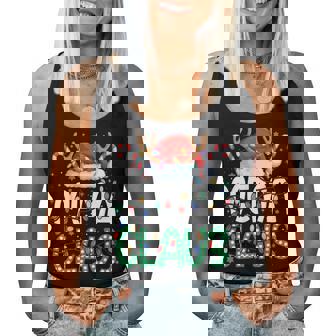 Mema Claus Christmas Lights Pajama Family Matching Grandma Women Tank Top - Thegiftio