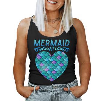 Mermaid At Heart Top Mit Meeresfischschwanz Tiefsee-Meerjungfrauen-Muscheln Tank Top Frauen - Geschenkecke