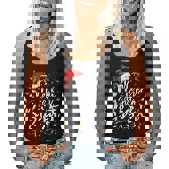 Merry And Bright Christmas Lights Santa Boys Girls Women Tank Top - Monsterry