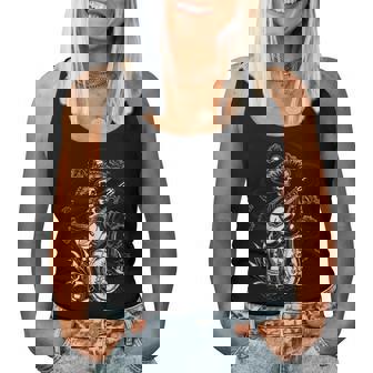 Mexico Vintage Skeleton Tequila Dia De Los Muertos Mexican Women Tank Top | Seseable UK