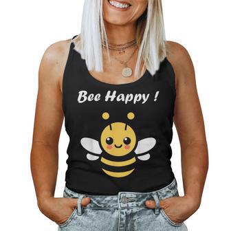 Mignonne Petite Abeille Drôle Minimaliste Bee Happy Débardeur pour femme - Cadeauxyz